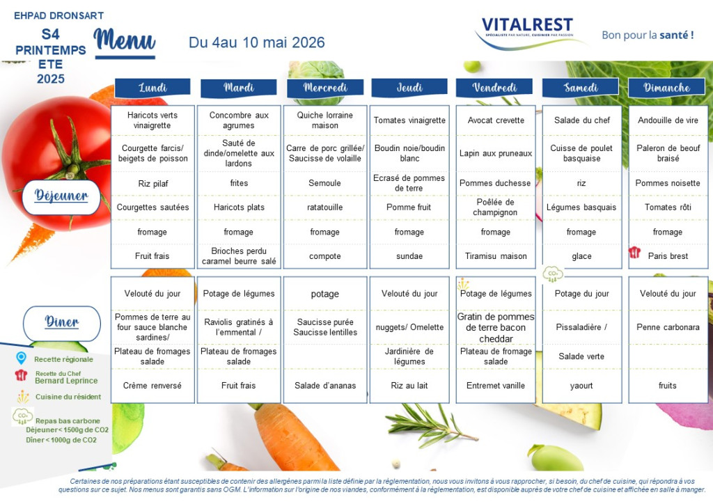 menu 4 au 10